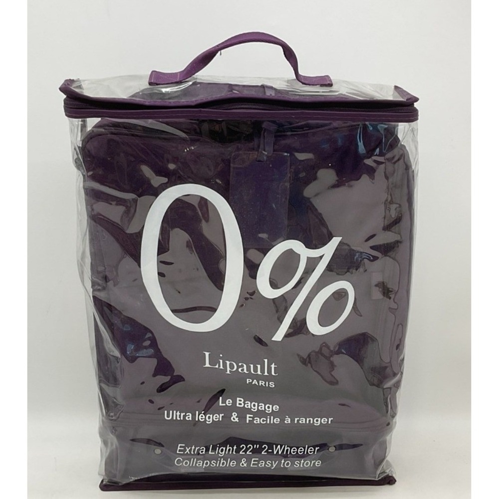 Lipault Paris 0% Plume Series 22-inch 2-Wheeler Foldable Suitcase